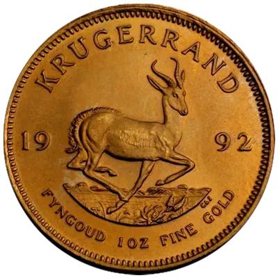 Krügerrand Goldmünze 1 Unze Jahrgang 1992