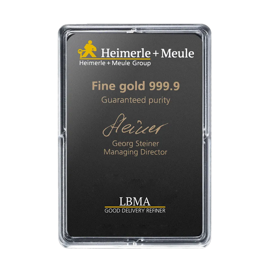 25 x 1g Goldbarren UnityBar Heimerle & Meule