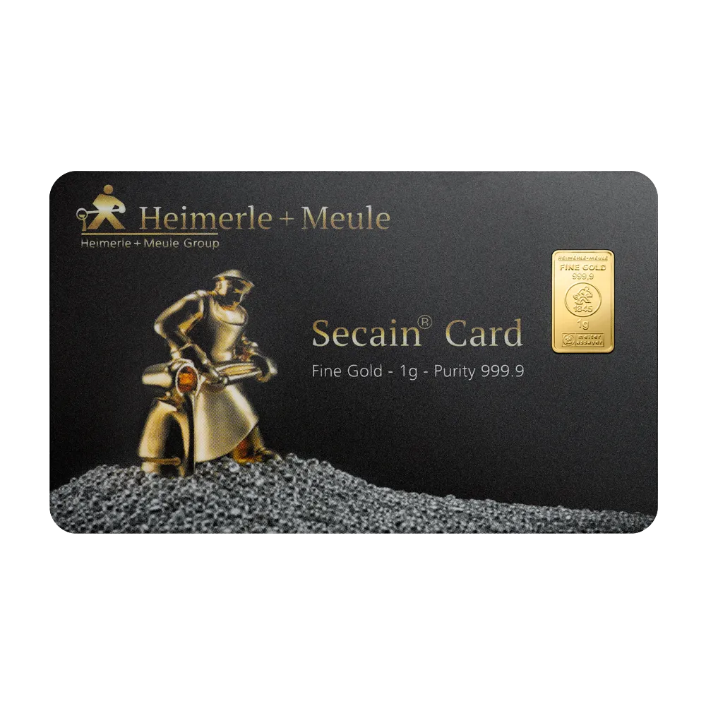 1g Goldbarren Secain® Card Heimerle & Meule