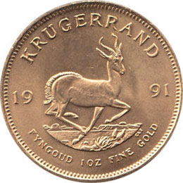 Krügerrand Goldmünze 1 Unze Jahrgang 1991