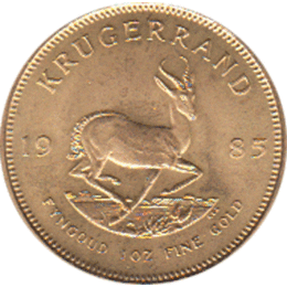 Krügerrand Goldmünze 1 Unze Jahrgang 1985