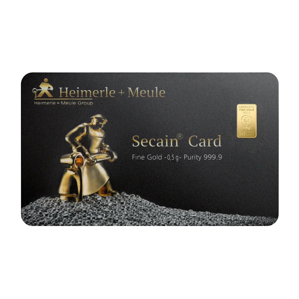 0,5g Goldbarren Secain® Card – Heimerle & Meule