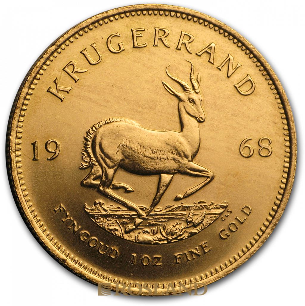 Krügerrand Goldmünze 1 Unze Jahrgang 1968