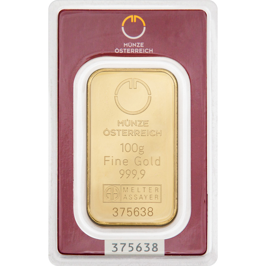 100 g Goldbarren Münze Österreich - Umlaufware