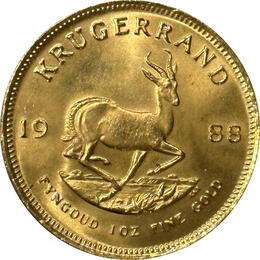 Krügerrand Goldmünze 1 Unze Jahrgang 1988