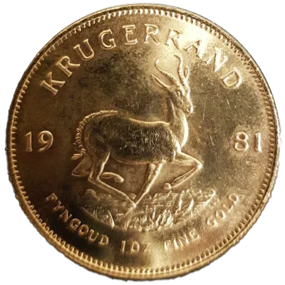 Krügerrand Goldmünze 1 Unze Jahrgang 1981