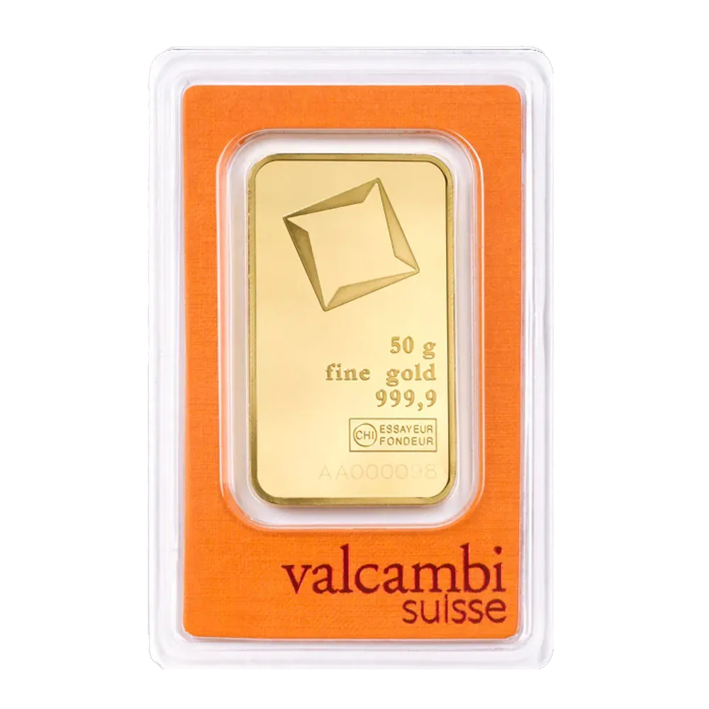 50g Goldbarren Valcambi - Umlaufware