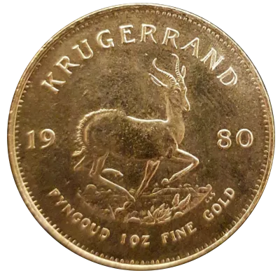 Krügerrand Goldmünze 1 Unze Jahrgang 1980