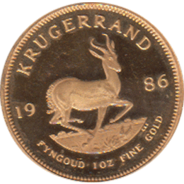 Krügerrand Goldmünze 1 Unze Jahrgang 1986